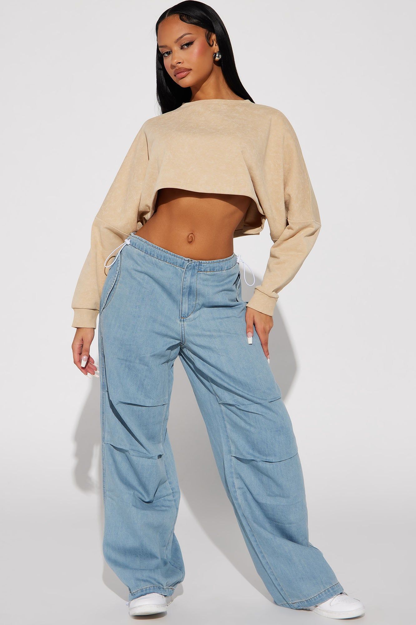 Can't Help Myself Non Stretch Soft Jeans - Light Wash sold by Fashion Nova