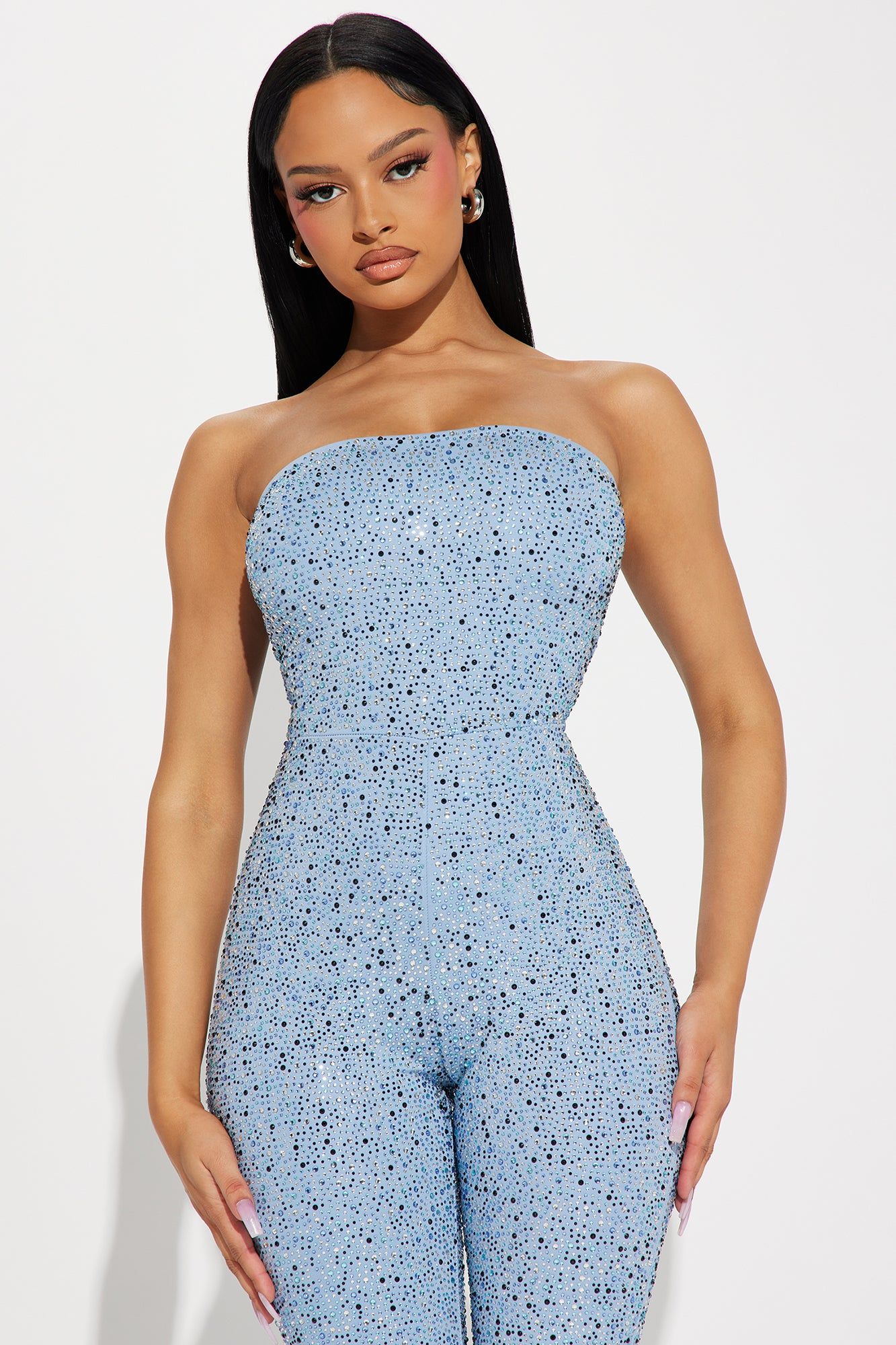 Attracted To You Embellished Jumpsuit - Light Blue sold by Fashion Nova product image thumbnail 2