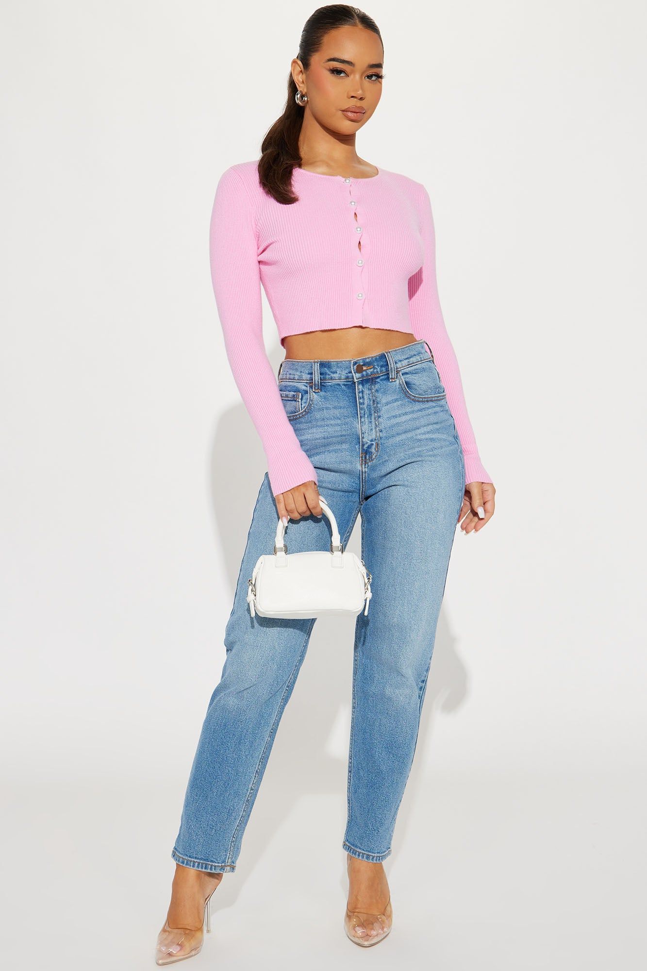 Kasilia Cardigan Sweater - Pink sold by Fashion Nova product image thumbnail 2