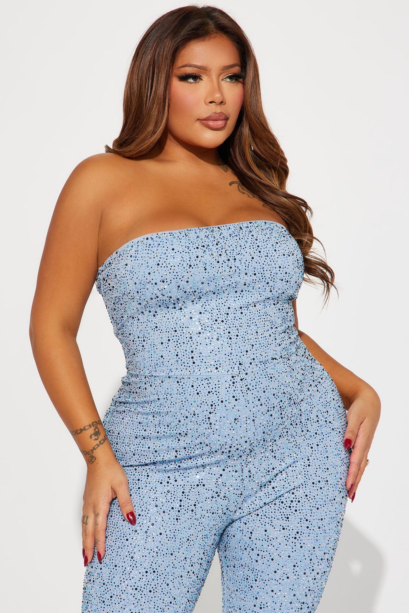 Attracted To You Embellished Jumpsuit - Light Blue sold by Fashion Nova product image thumbnail 5