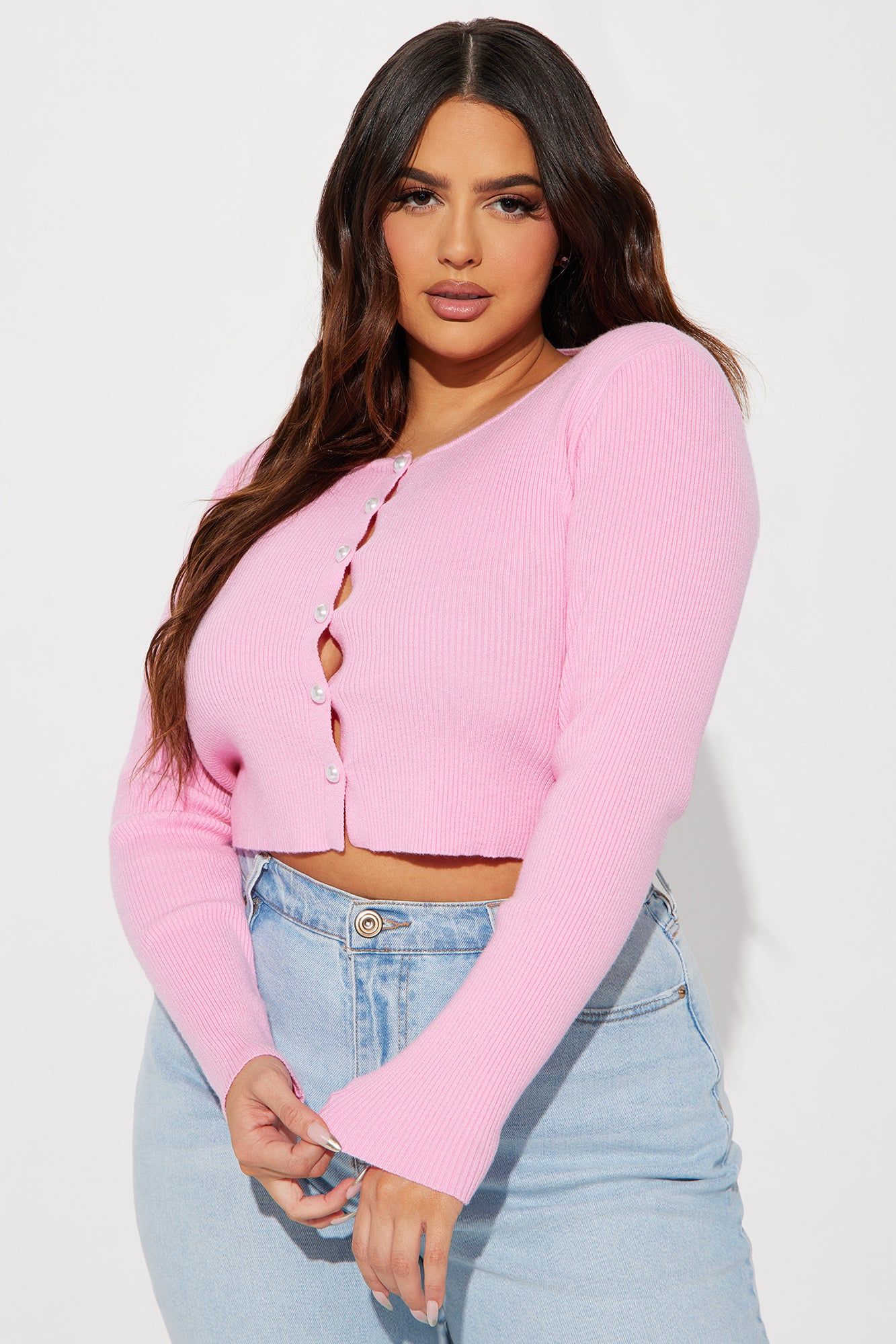 Kasilia Cardigan Sweater - Pink sold by Fashion Nova product image thumbnail 4