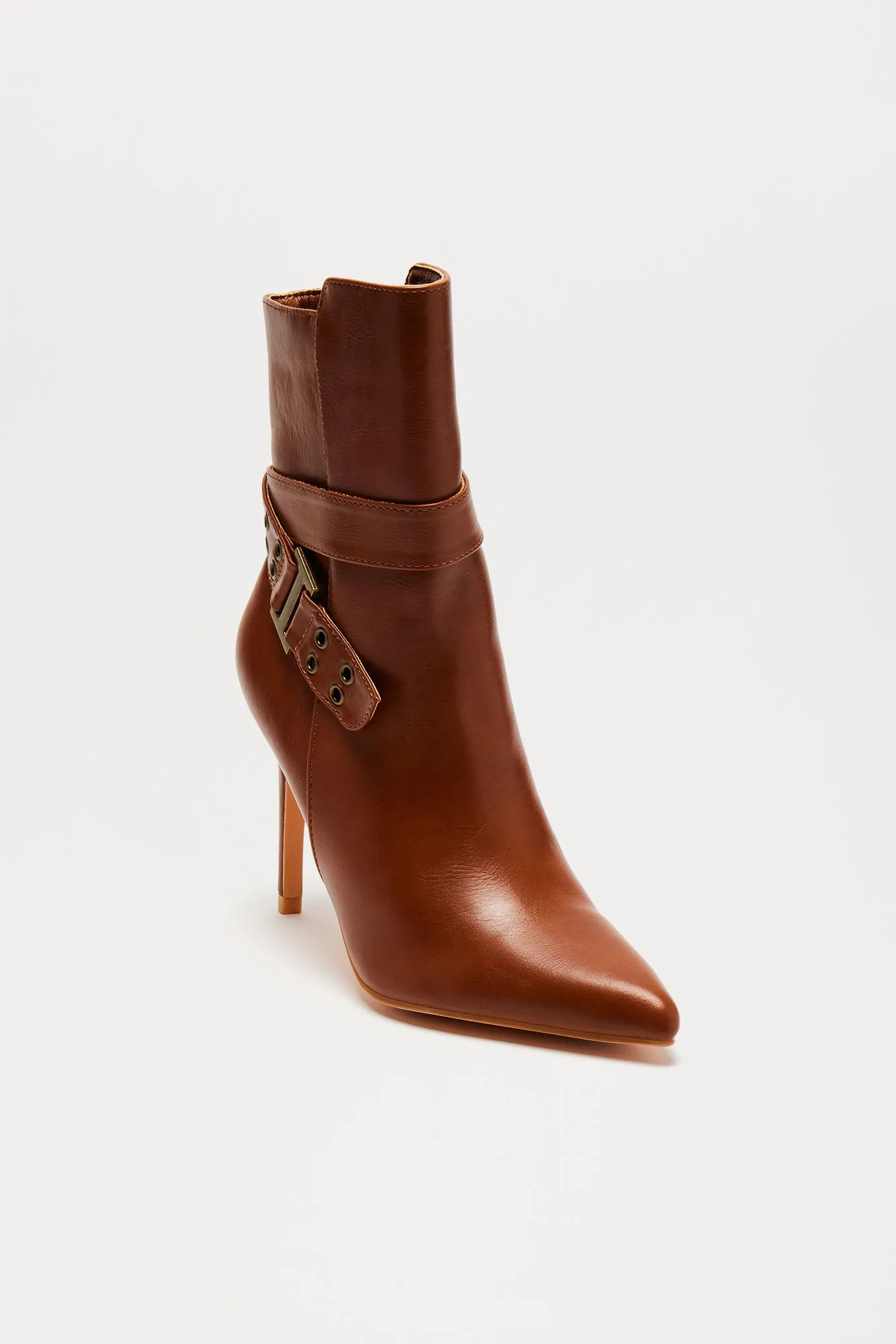 Jessa Buckle Booties - Brown sold by Fashion Nova product image thumbnail 3