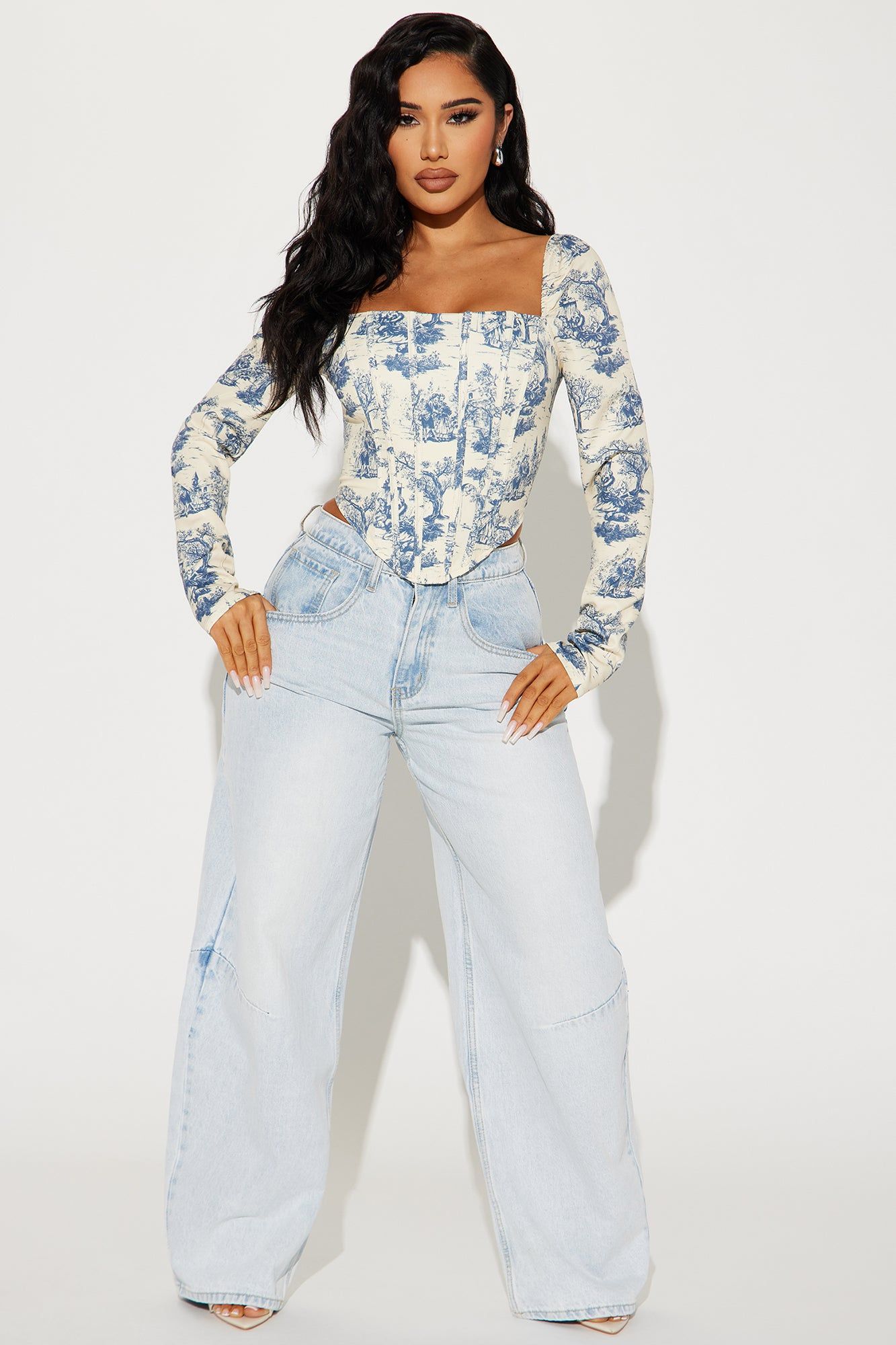 Simple Life Corset Top - Blue/combo sold by Fashion Nova product image thumbnail 2