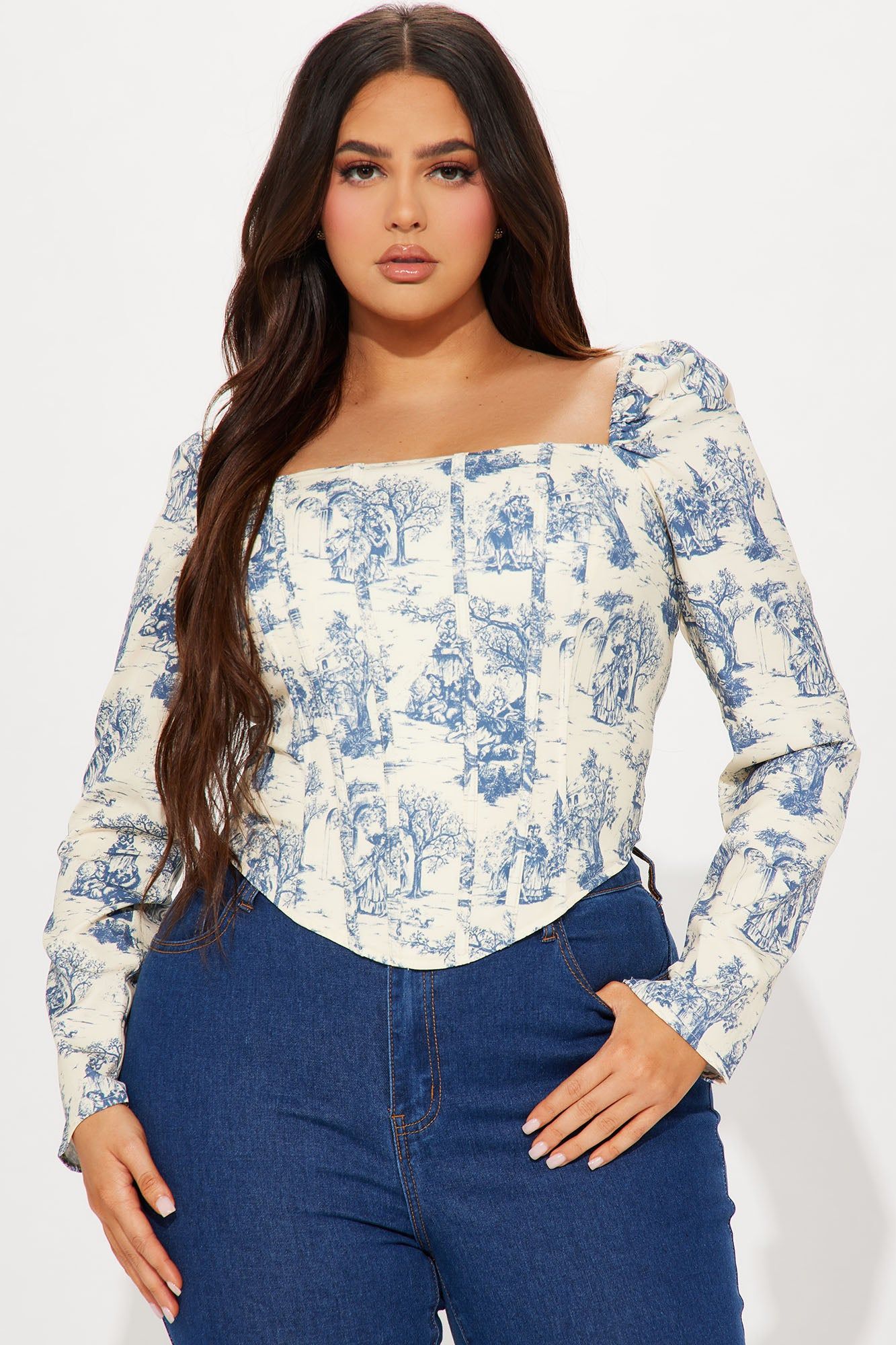 Simple Life Corset Top - Blue/combo sold by Fashion Nova product image thumbnail 4