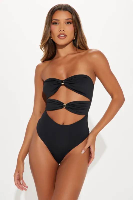 Astoria Cut Out Bodysuit - Black sold by Fashion Nova