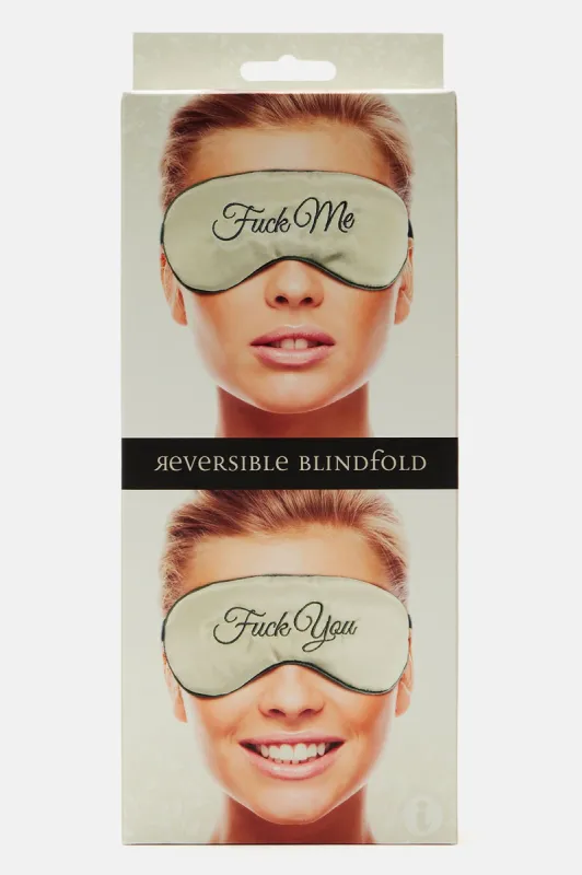 Naughty Bedroom Reversible Blindfold - Silver sold by Fashion Nova