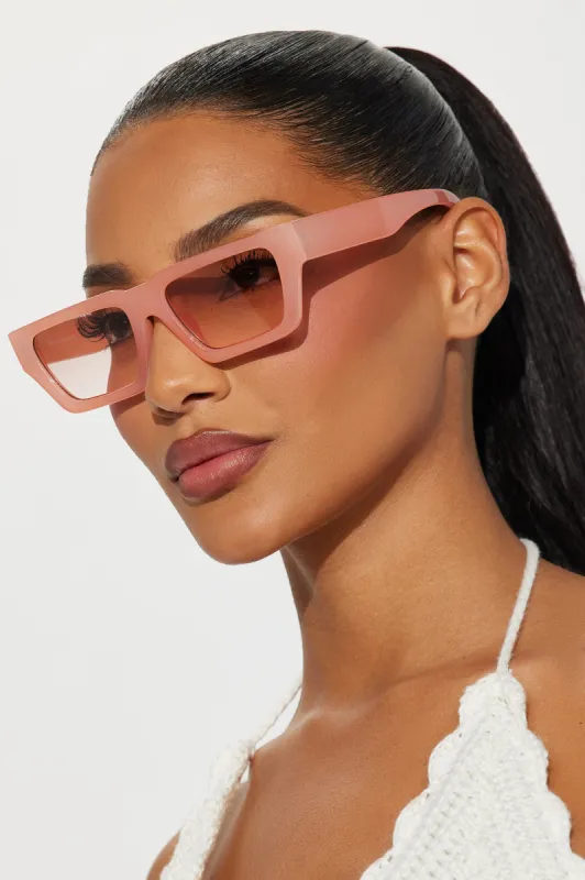 Summer Platter Sunglasses - Pink sold by Fashion Nova