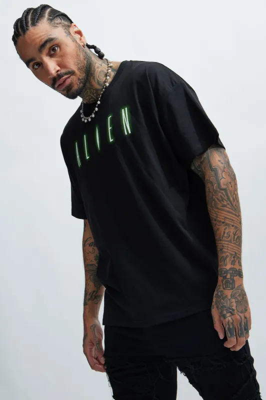 Alien Oversized Short Sleeve Tee - Black sold by Fashion Nova