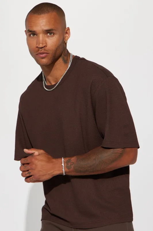 The Forest Drive Short Sleeve Crew Tee - Dark Brown made by Fashion Nova