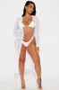 Summer Heat Cover Up Kimono - White sold by Fashion Nova