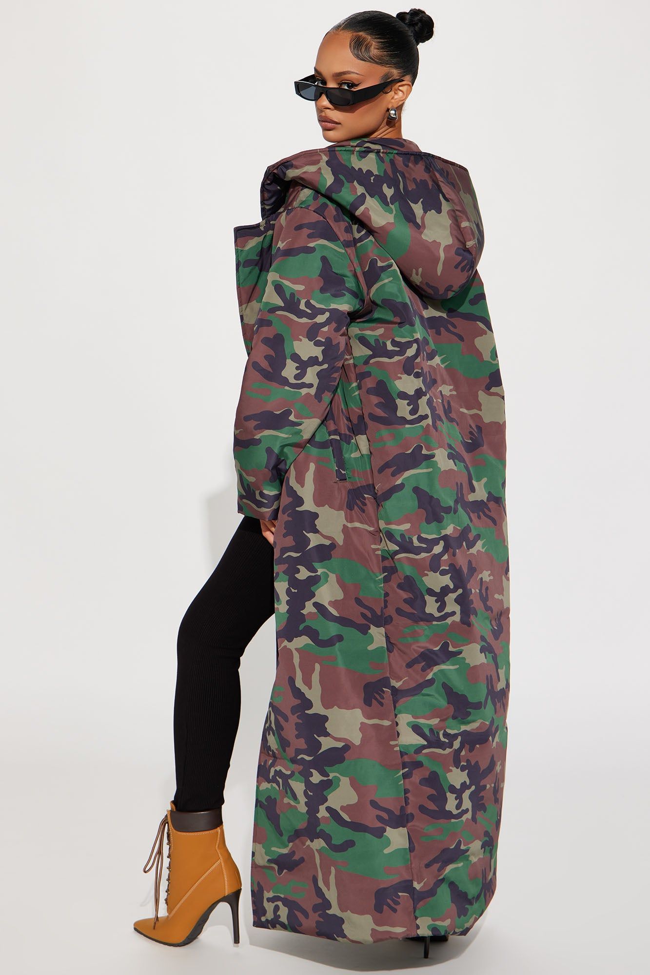 Lilith Camo Puffer Coat - Olive/combo sold by Fashion Nova product image thumbnail 3
