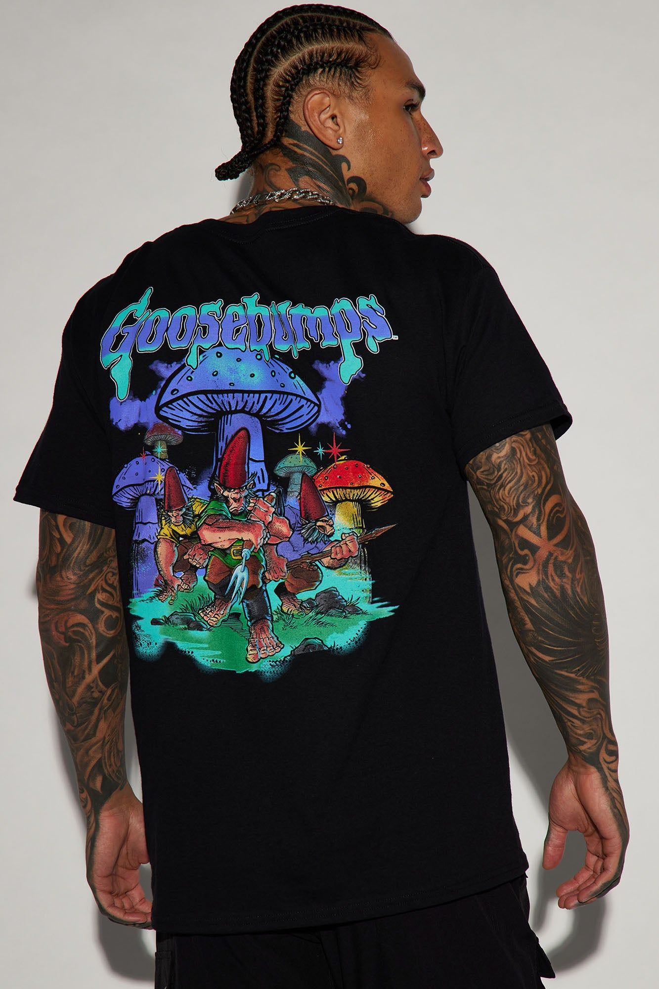 Goosebumps Lawn Gnomes Short Sleeve Tee - Black sold by Fashion Nova product image thumbnail 4