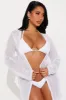 Summer Heat Cover Up Kimono - White sold by Fashion Nova