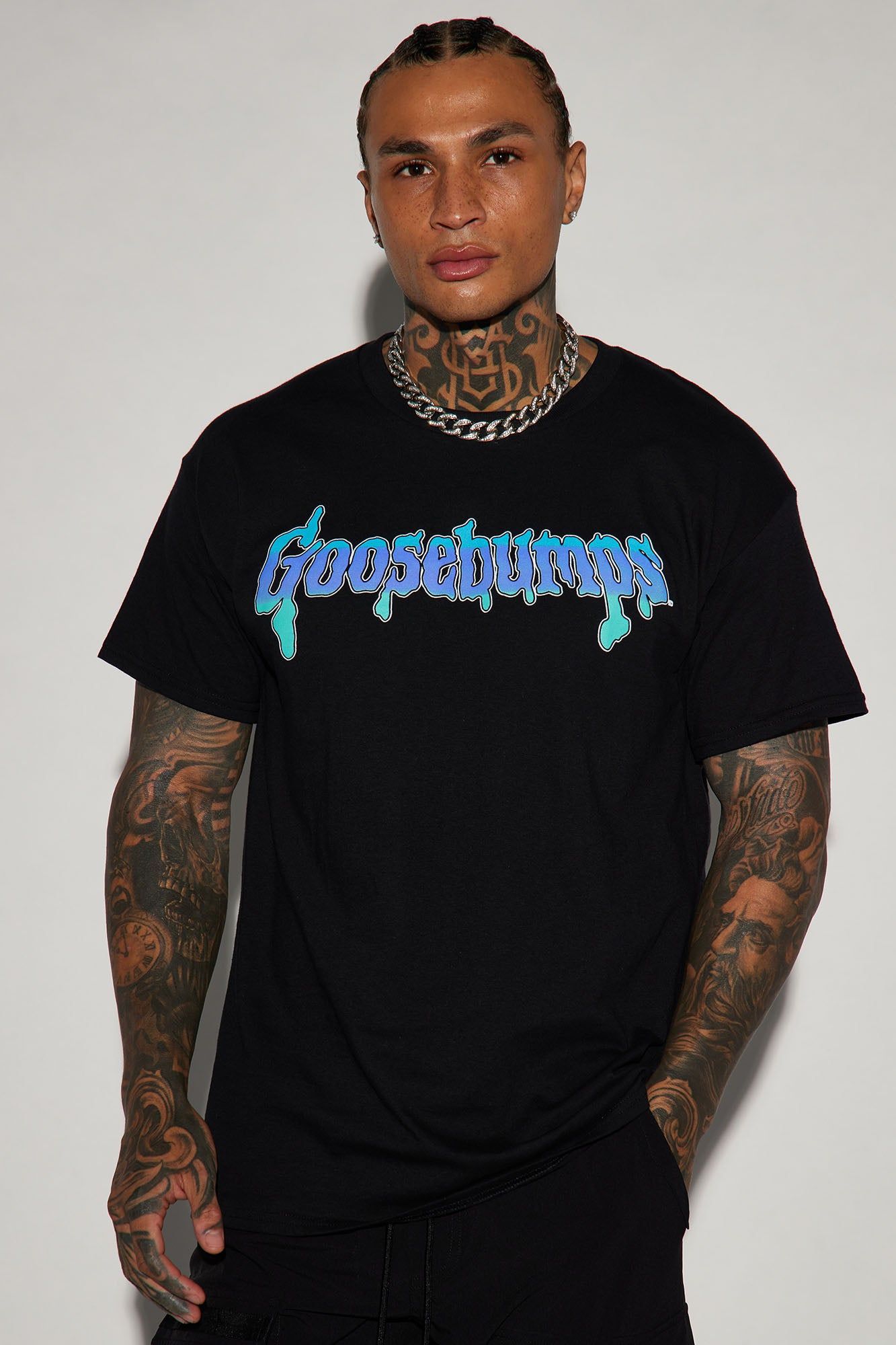 Goosebumps Lawn Gnomes Short Sleeve Tee - Black sold by Fashion Nova