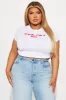 Bitch I'm A Leo Fitted Tee - White sold by Fashion Nova
