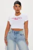 Bitch I'm A Leo Fitted Tee - White sold by Fashion Nova