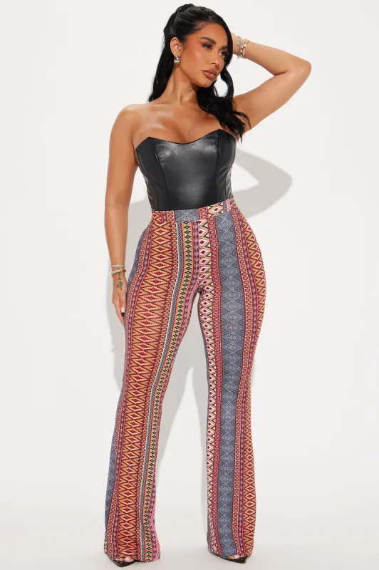 Better Off Flare Pant - Pink/combo sold by Fashion Nova