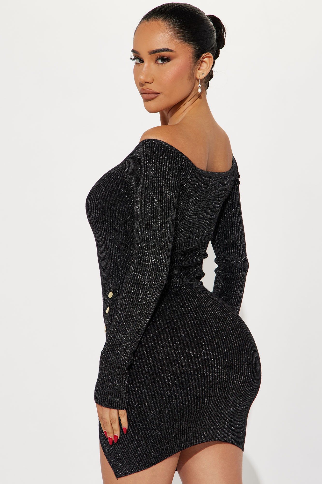 Gracie Sweater Midi Dress - Black sold by Fashion Nova product image thumbnail 4