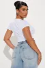 Bitch I'm A Leo Fitted Tee - White sold by Fashion Nova