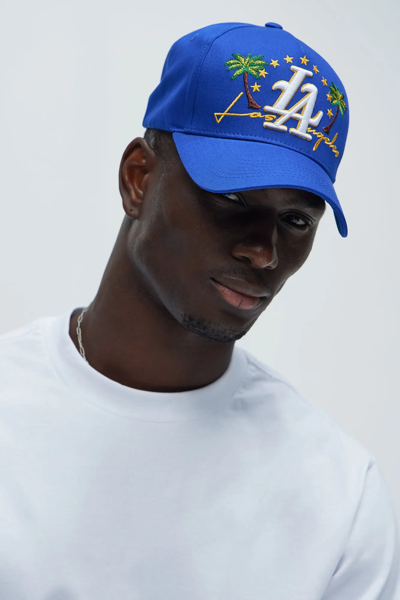 La Palm Trees Snapback Hat - Blue sold by Fashion Nova