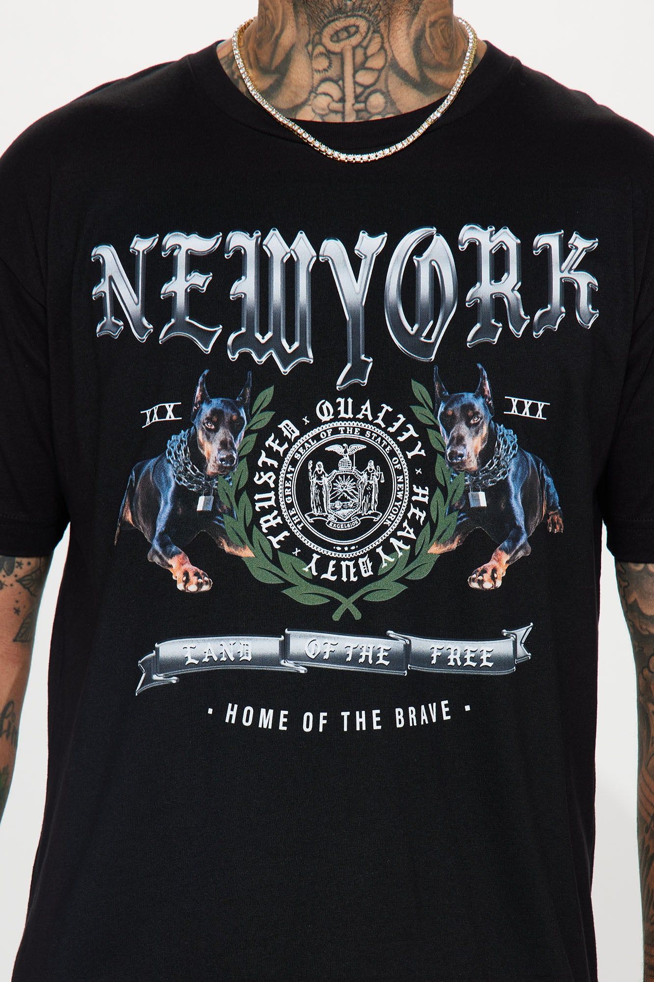 State Of New York Short Sleeve Tee - Black sold by Fashion Nova product image thumbnail 4