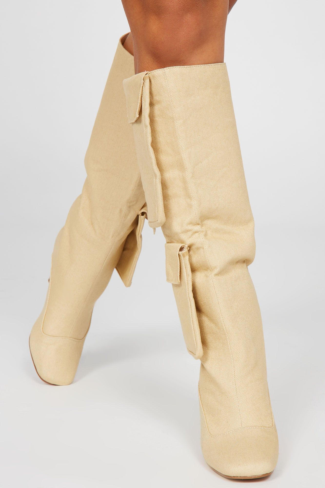 Get Used To It Knee High Boots - Nude sold by Fashion Nova product image thumbnail 2