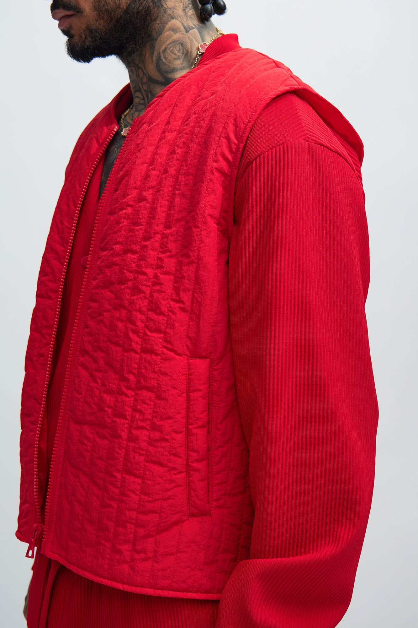 Warren Nylon Vest - Red sold by Fashion Nova product image thumbnail 3