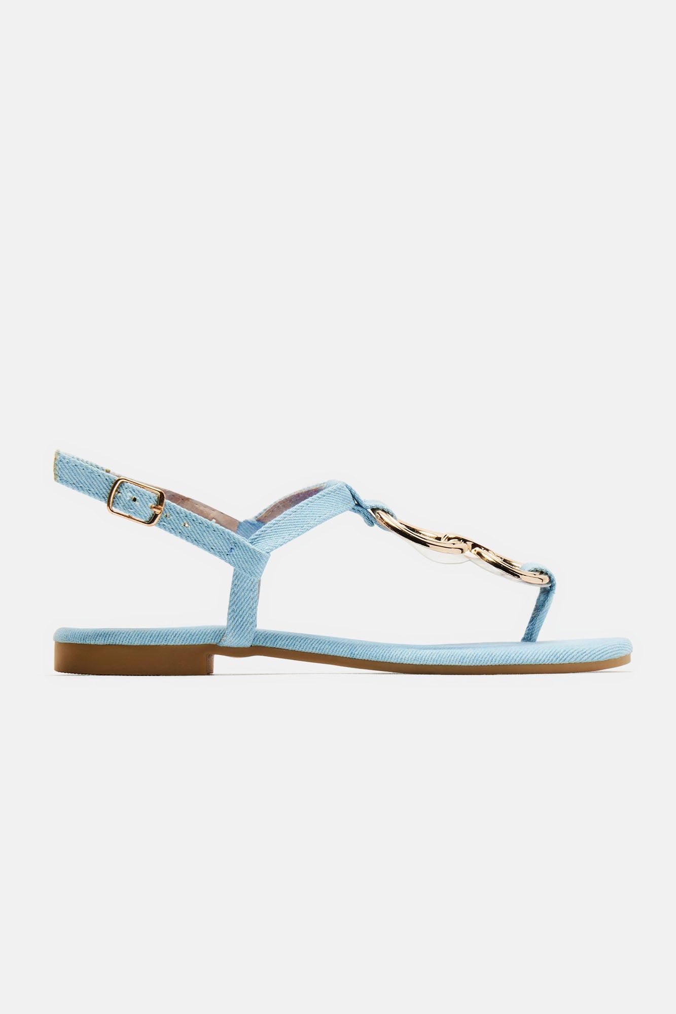 Gabriella Flat Sandals - Denim sold by Fashion Nova product image thumbnail 4