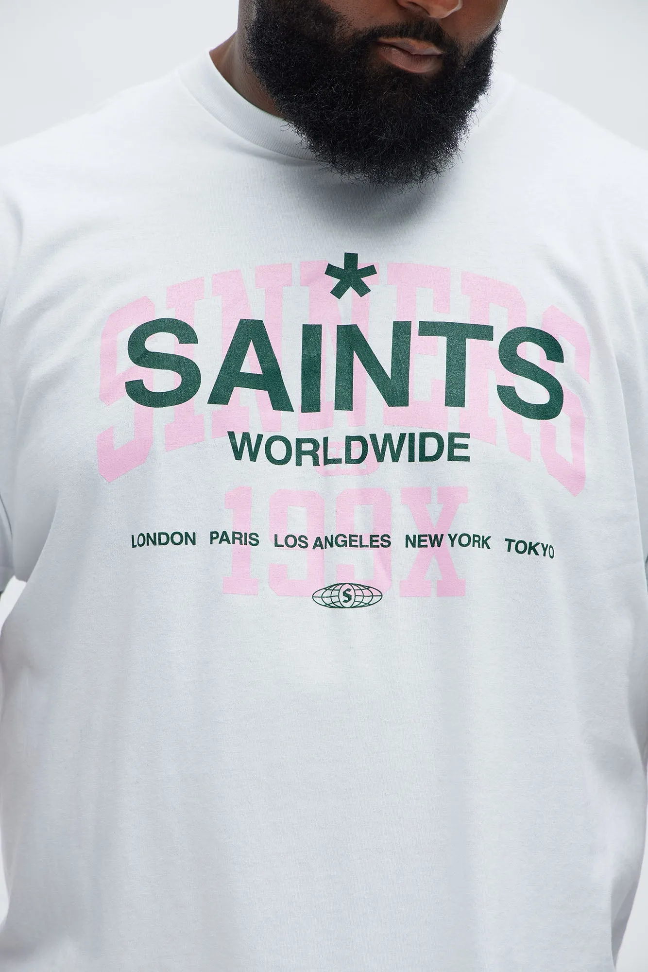 Saints And Sinners Worldwide 199X Short Sleeve Tee - White sold by Fashion Nova product image thumbnail 3