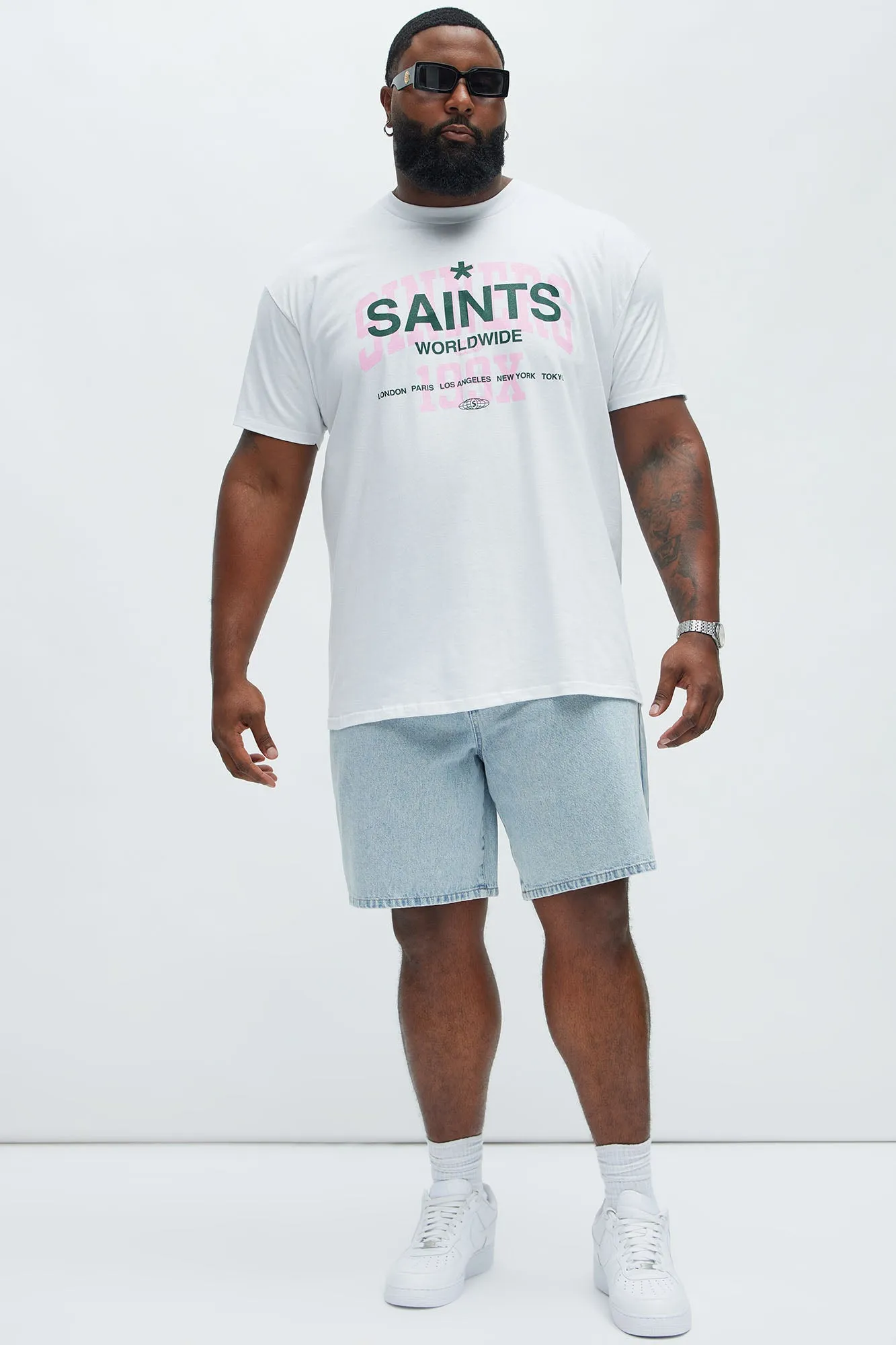 Saints And Sinners Worldwide 199X Short Sleeve Tee - White sold by Fashion Nova product image thumbnail 2