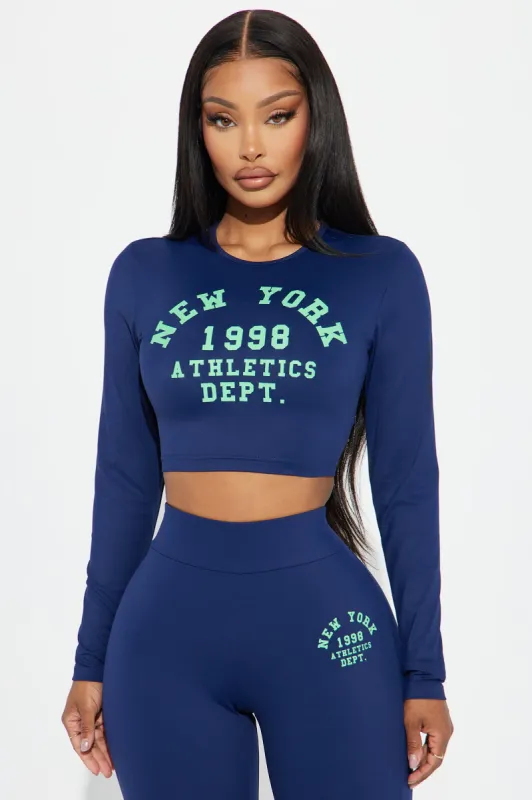New York Athletics Active Top - Navy sold by Fashion Nova