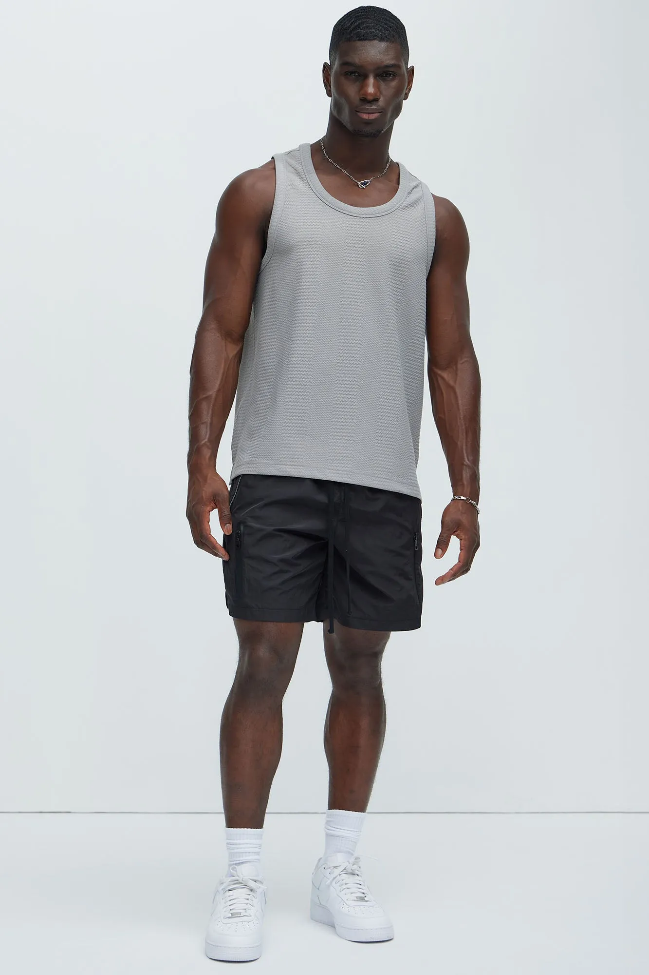 Angelo Textured Tank - Grey sold by Fashion Nova product image thumbnail 2