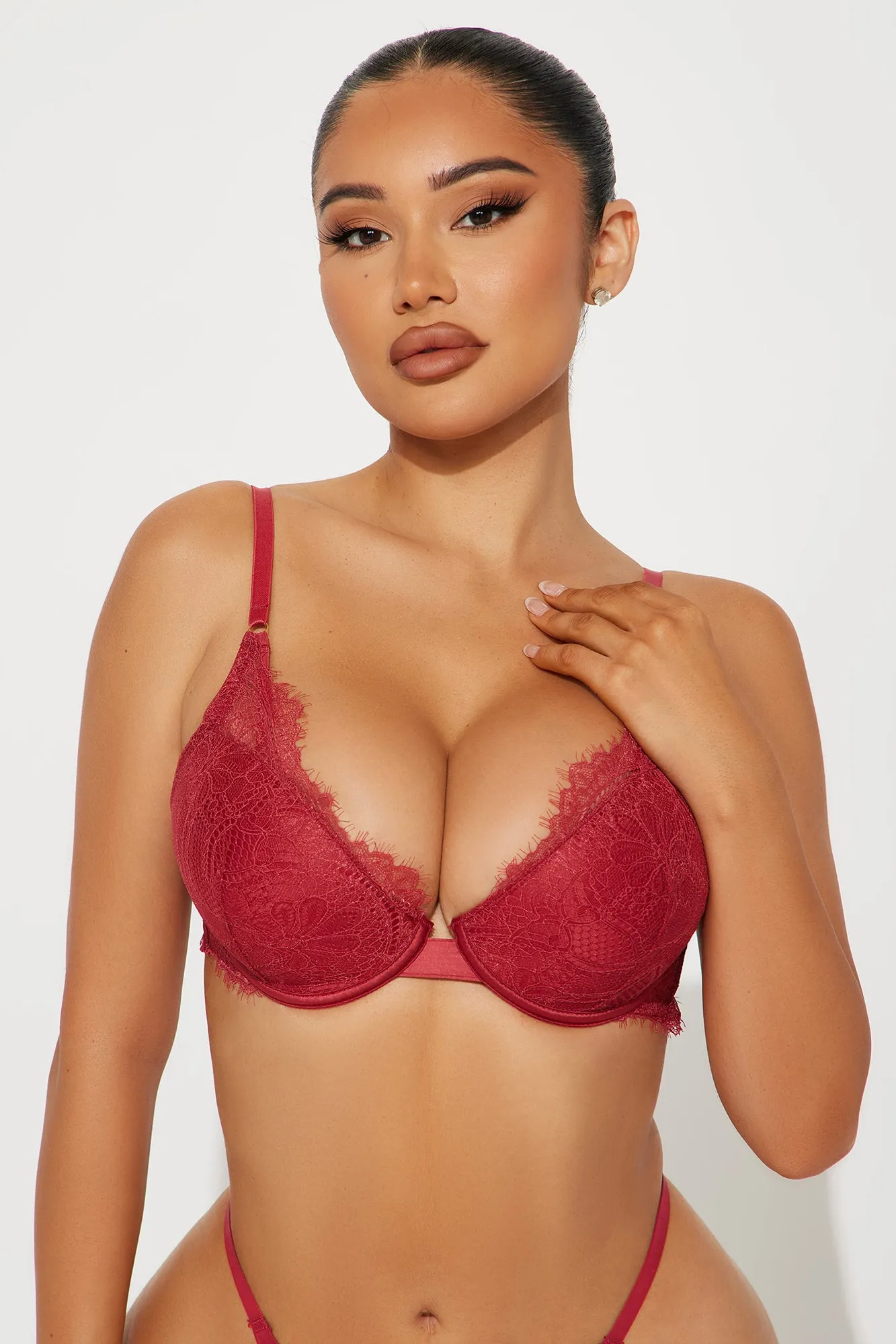 Debby Lace Bra - Wine sold by Fashion Nova