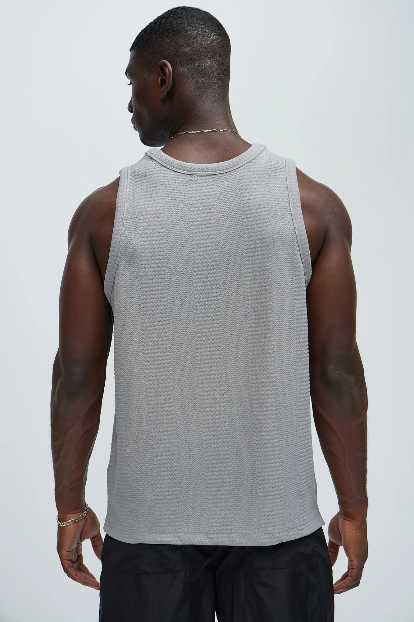 Angelo Textured Tank - Grey sold by Fashion Nova product image thumbnail 4