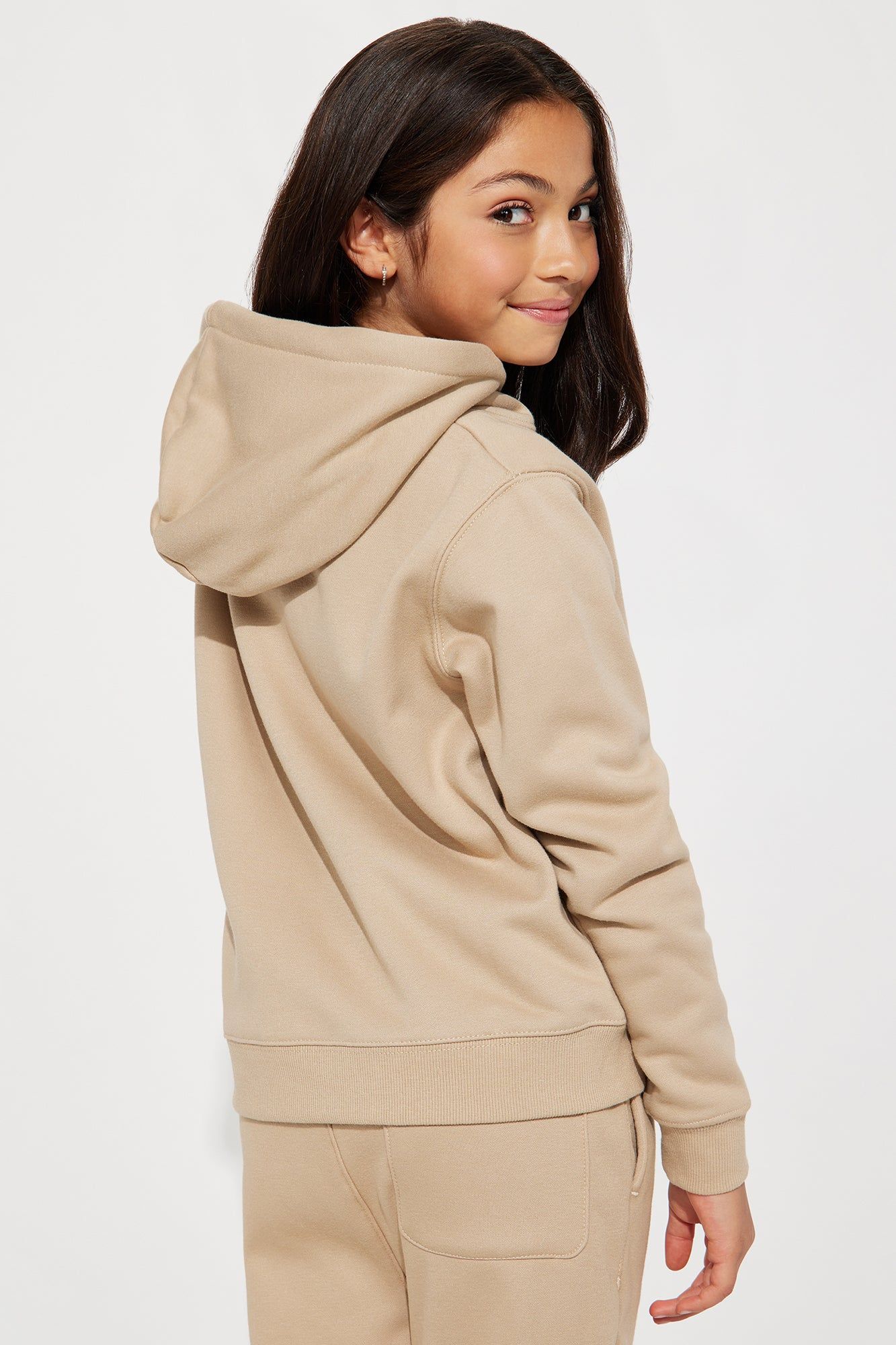 Family Goals Mini Princess Hoodie - Taupe sold by Fashion Nova product image thumbnail 3