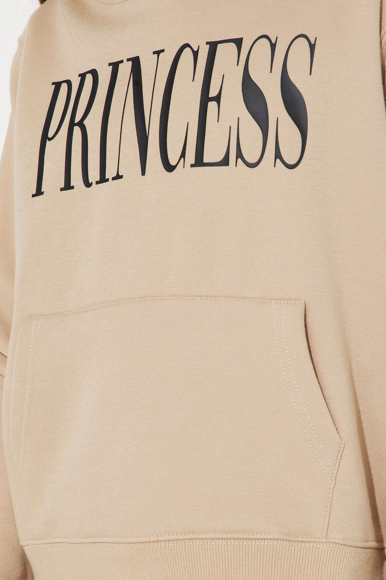 Family Goals Mini Princess Hoodie - Taupe sold by Fashion Nova product image thumbnail 4