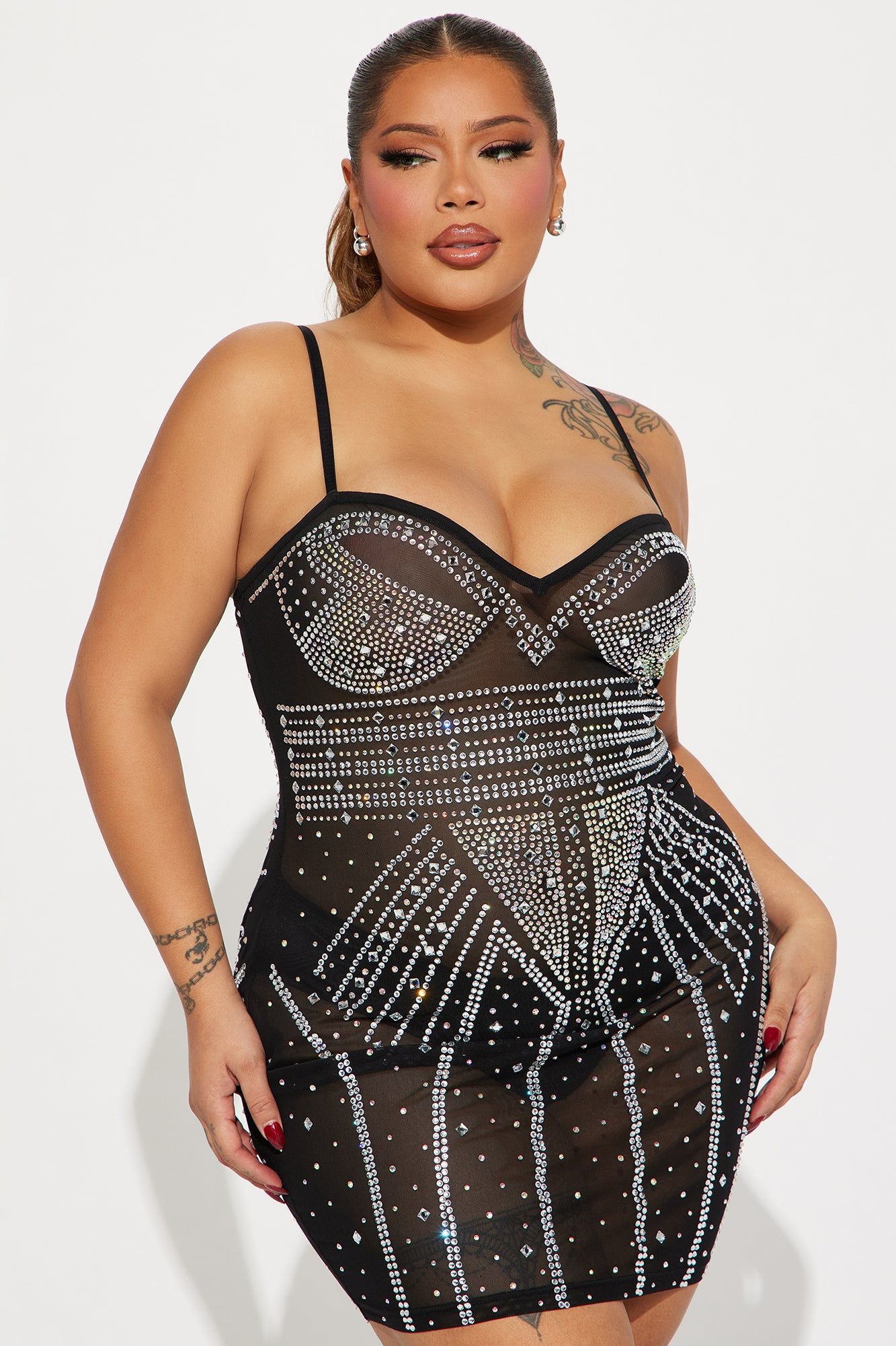 Brightly Embellished Mini Dress - Black sold by Fashion Nova product image thumbnail 4