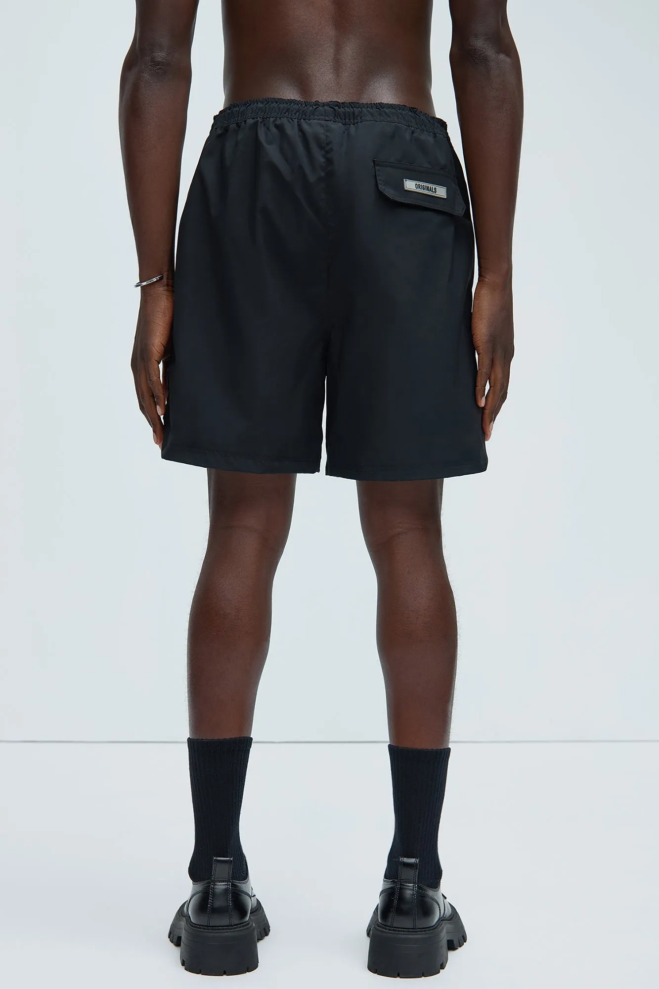 Originals Nylon Warm Up Shorts - Black sold by Fashion Nova product image thumbnail 4