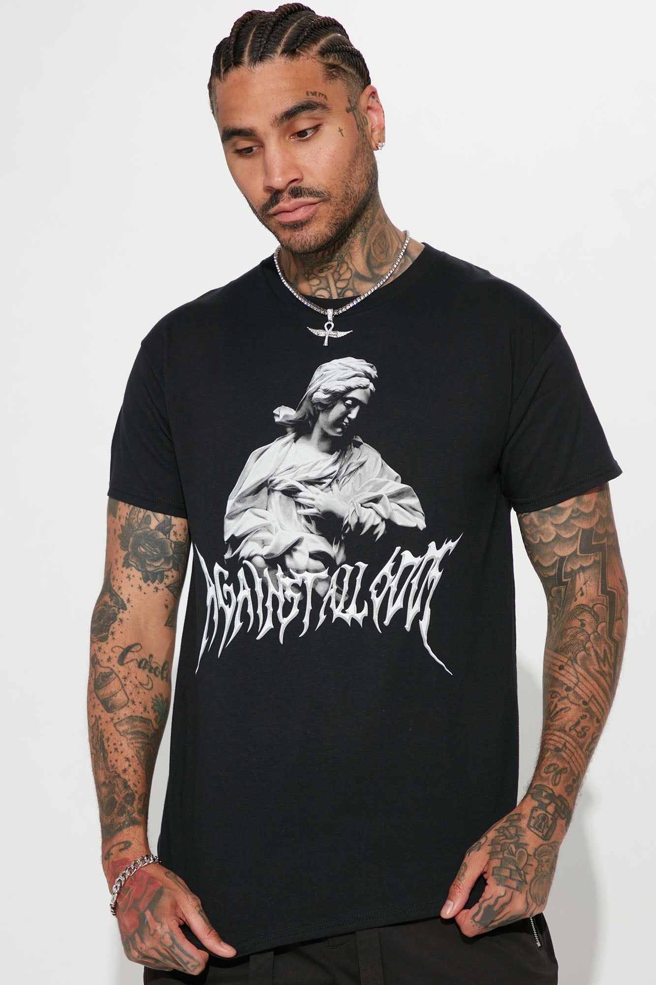 Against All Odds Short Sleeve Tee - Black sold by Fashion Nova