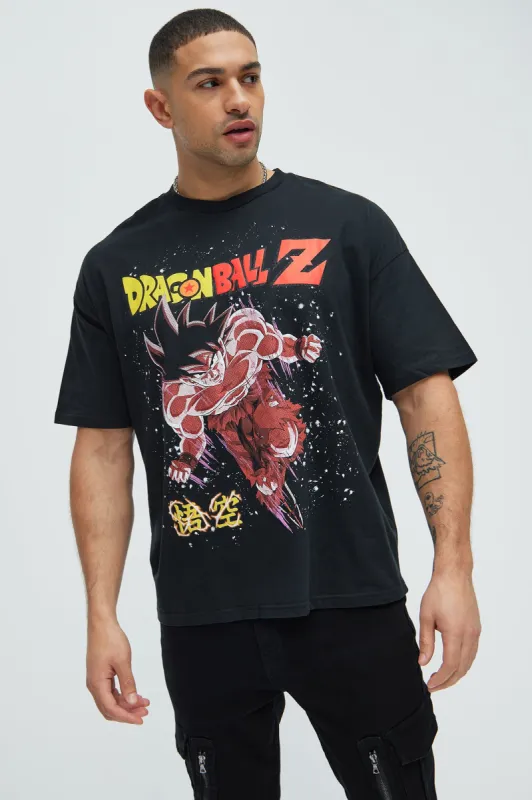 Dragon Ball Z Kaio-ken Goku Oversized Short Sleeve Tee - Black sold by Fashion Nova
