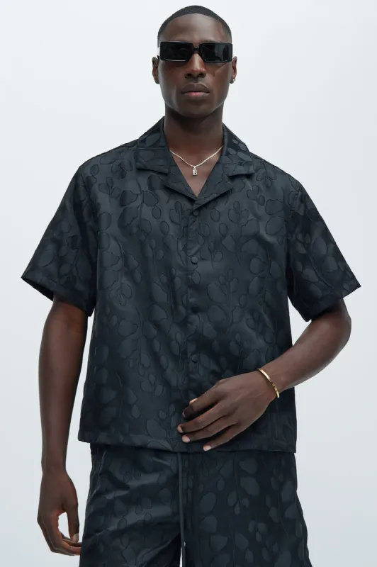 Fenno Jacquard Shirt - Black sold by Fashion Nova