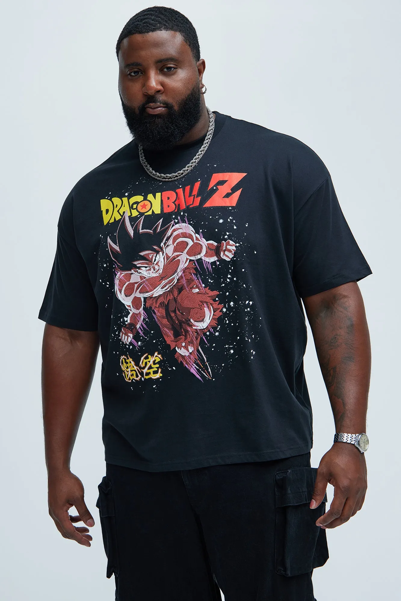 Dragon Ball Z Kaio-ken Goku Oversized Short Sleeve Tee - Black sold by Fashion Nova product image thumbnail 4