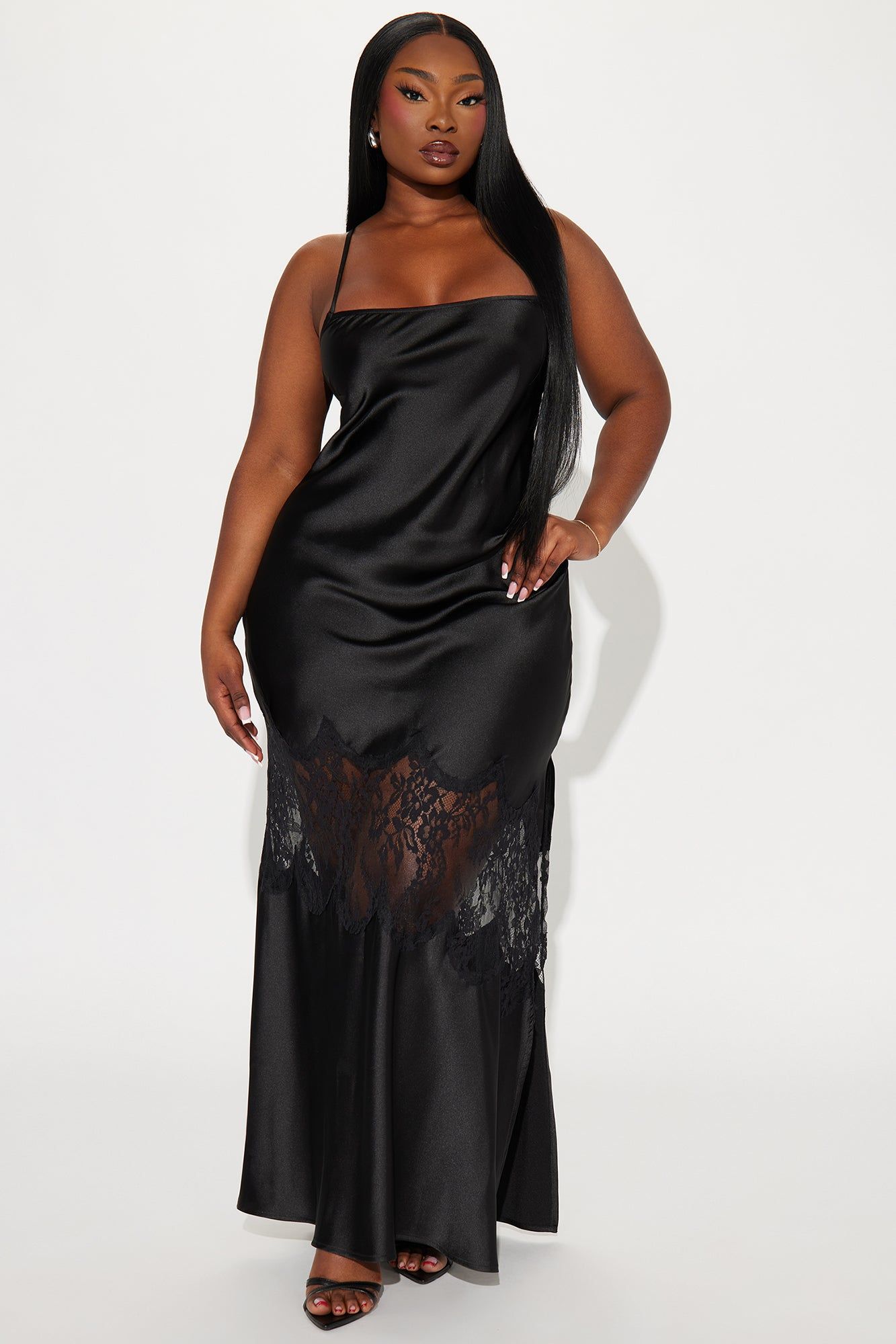 Sierra Satin Maxi Dress - Black sold by Fashion Nova product image thumbnail 4