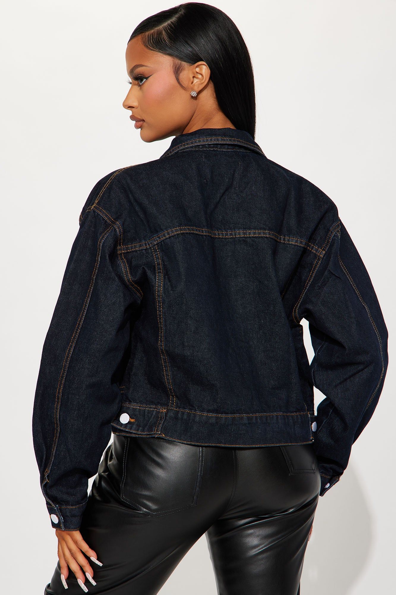 Trouble Maker Denim Jacket - Dark Wash sold by Fashion Nova product image thumbnail 3