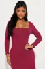 A Simple Life Ribbed Midi Dress - Magenta sold by Fashion Nova