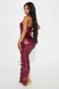 Denise Ruched Tube Maxi Dress - Burgundy sold by Fashion Nova