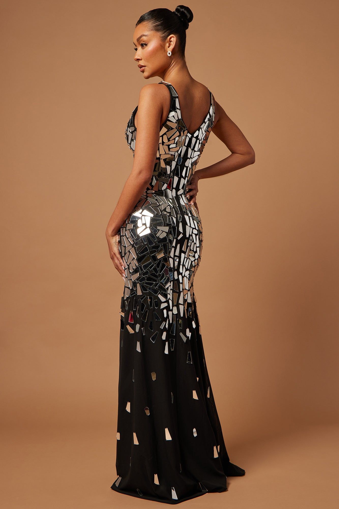 Halle Embellished Mirror Gown - Black/Silver sold by Fashion Nova product image thumbnail 4
