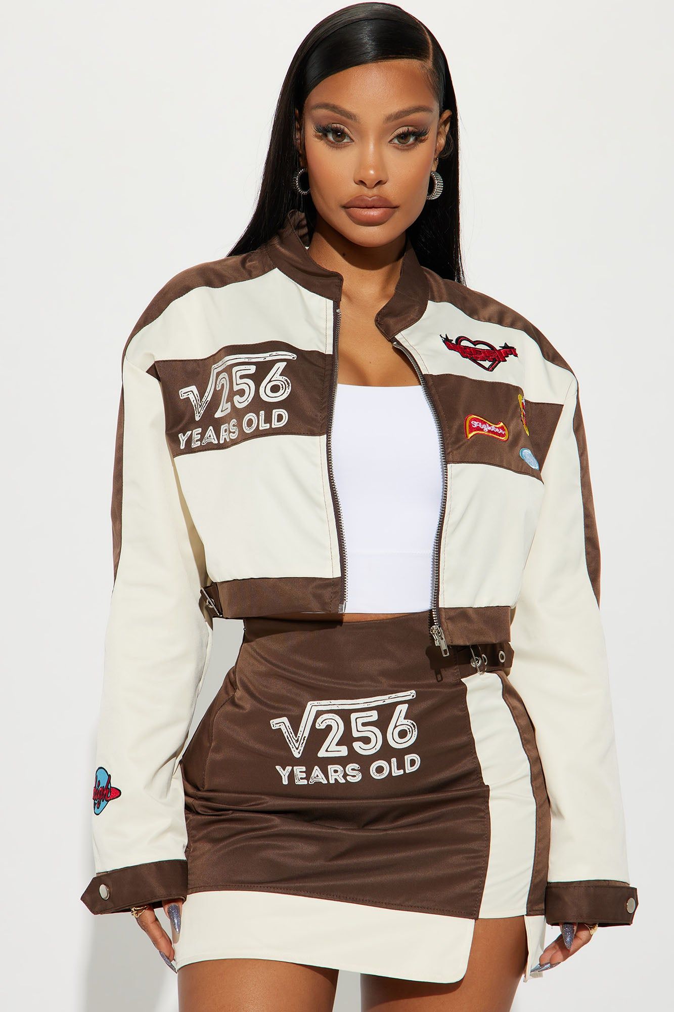 Cool Chick Mini Skirt Set - Brown/combo sold by Fashion Nova product image thumbnail 2