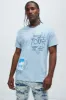 Dreamland Tour Short Sleeve Tee - Light Blue sold by Fashion Nova