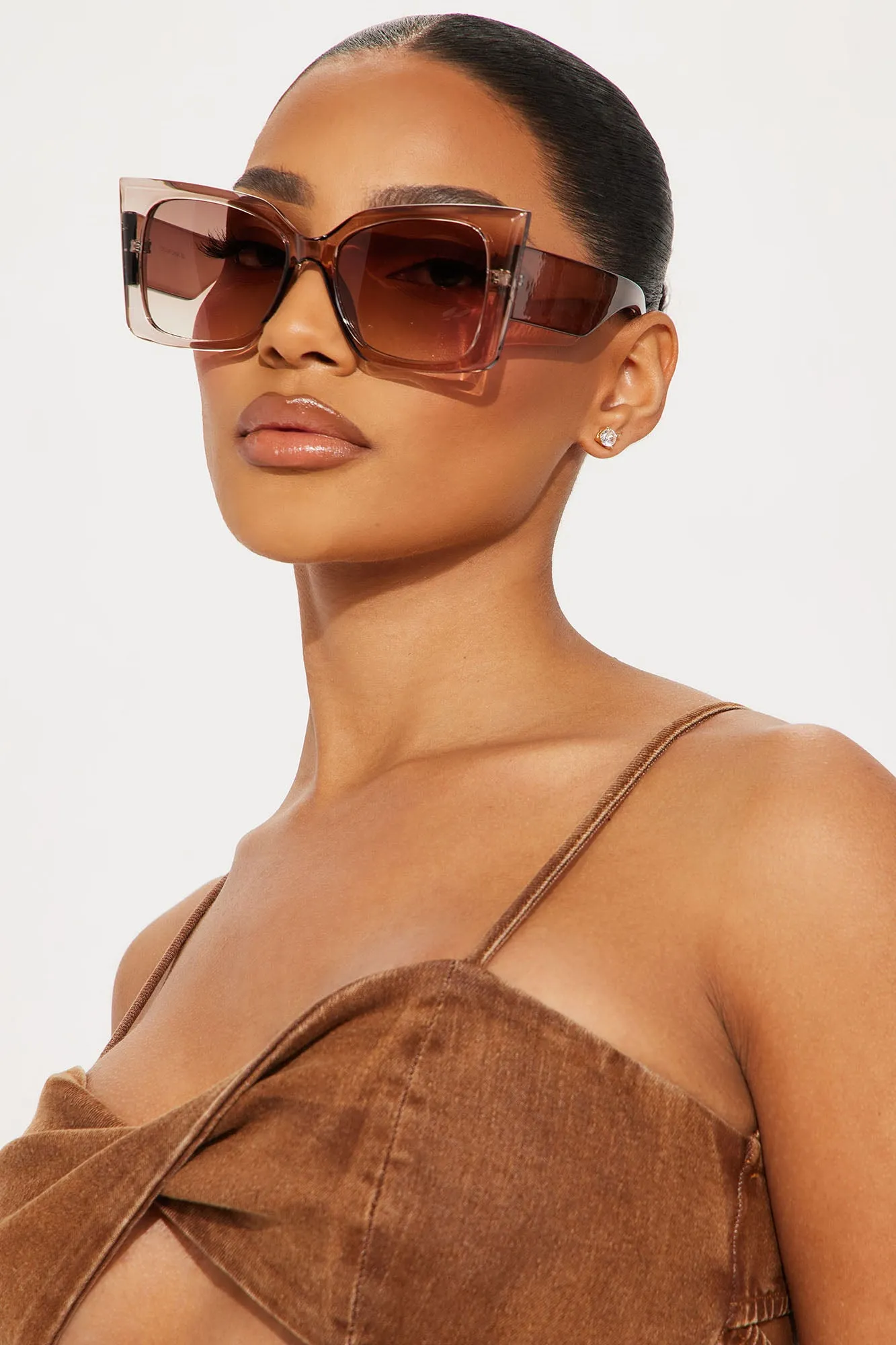 This Is Where Your Book Begins Sunglasses - Brown sold by Fashion Nova